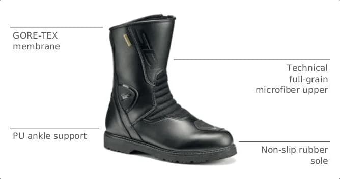 Sidi Gavia Gore Adventure Touring Motorcycle Boots | Waterproof All-Weather Men’s Boots (Size 10, Black) thumbnail 4