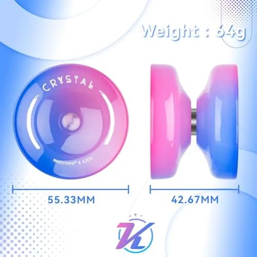 MAGICYOYO K2 Crystal Responsive Yoyo for Kids 8-12, Beginner Yo-yo with Dual Modes & Accessories (Blue Pink Gradient) thumbnail 6