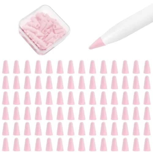 YBSUCLD Silicone Pencil Nib Sleeves for Apple Pencil 1/2/Pro/USB-C, Pink (100 Count) thumbnail 1