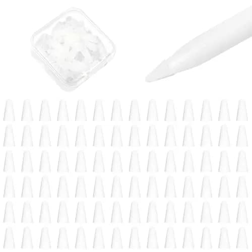 YBSUCLD Silicone Pencil Nib Sleeves for Apple Pencil 1/2/Pro/USB-C, 100pcs (20g) | Protects Screen & Extends Tip Life thumbnail 1