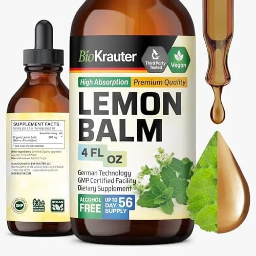 BIO KRAUTER Lemon Balm Tincture 118ml (4 Fl Oz) | Vegan Sleep Support Drops thumbnail 1