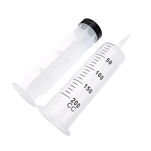 A AKRAF 200ml Reusable Syringe with Tip Adapters | Leak-Proof, Hygienic, Large Plastic Garden Syringe thumbnail 2