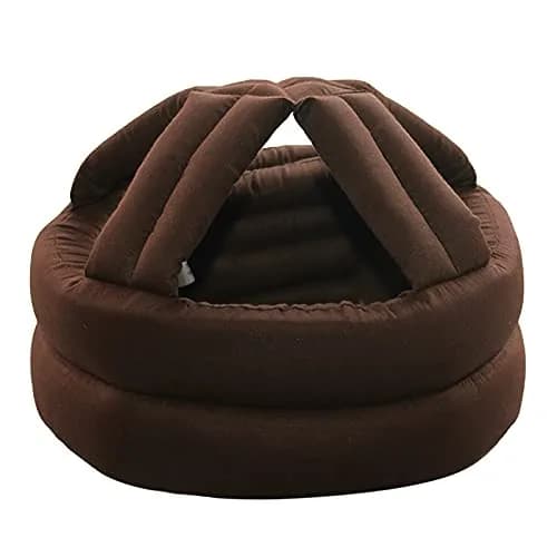 PENINSULA LOVE Elderly Protective Hat Thick Soft Helmet for Seniors - Adjustable Safety Bump Cap (Coffee) thumbnail 7