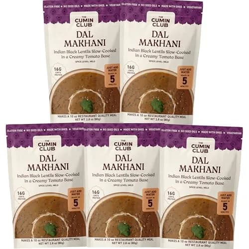 the cumin club Dal Makhani (Black Lentils) | Authentic Indian Ready-to-Eat Meal (Pack of 5) thumbnail 1