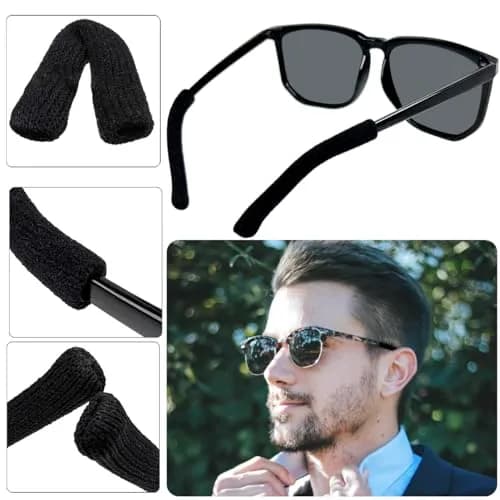 Qoaimu Soft Cotton Glasses Ear Cushions | Anti-Slip Elastic Ear Pads for Eyeglasses Comfort thumbnail 7