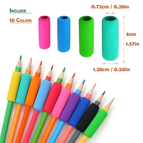OSteed Foam Pencil Grips Bulk Pack of 50 | Ergonomic Writing Aid for Kids & Adults thumbnail 2