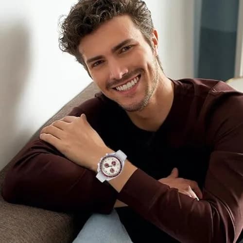 HEYOZURY Grey Silicone Watch Band for Omega x Swatch MoonSwatch 20mm | Classic Style thumbnail 4