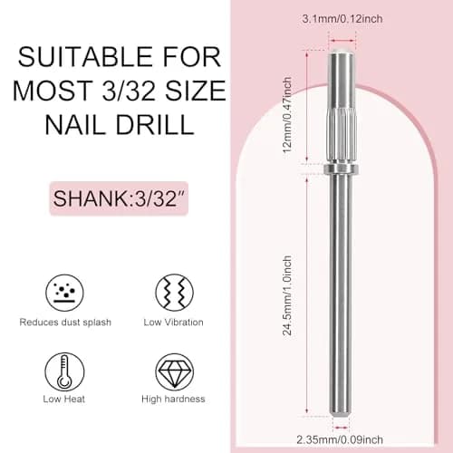 C12rtive 100PCS #180 Fine Grit Sanding Bands with Mandrel Bits | Smooth Shaping for Acrylic & Gel Nails thumbnail 2