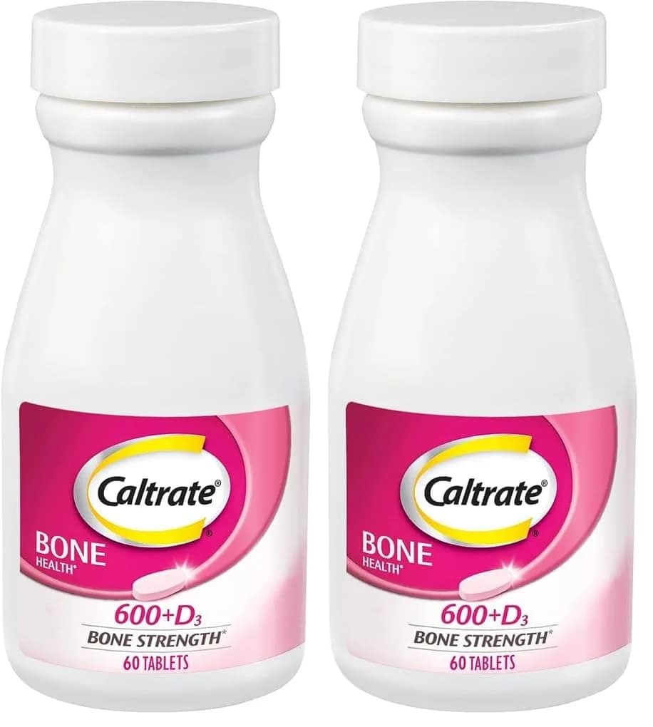 Caltrate 600 Plus D3 Calcium and Vitamin D Supplement Tablets, Bone Health Supplements for Adults - 120 Count (Pack of 2) | Gluten-Free - main product image