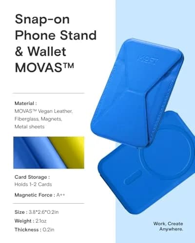 MOFT Magnetic Wallet Stand for iPhone 12-17 Series | Sapphire | 6.6cm (2.6in) x 9.7cm (3.8in) x 0.55cm (0.2in) thumbnail 6