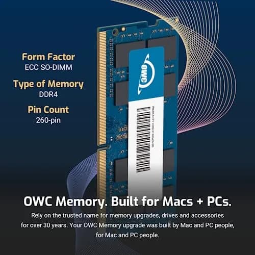 OWC 64GB (2 x 32GB) DDR4 2666MHz SODIMM RAM Kit for Synology DS723+ DS923+ | ECC Unbuffered thumbnail 3
