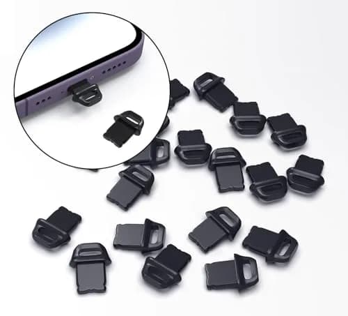 iKammo 20 Pcs Lightning Port Dust Plugs with 2 Cleaning Brushes | Protects iPhone Charging Ports thumbnail 4