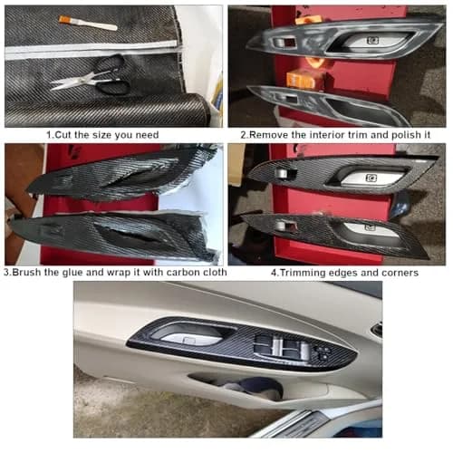 Caliwill Carbon Fiber Fabric Roll 3.28ft x 12” | High Strength, Low Density, Rust-Resistant thumbnail 6