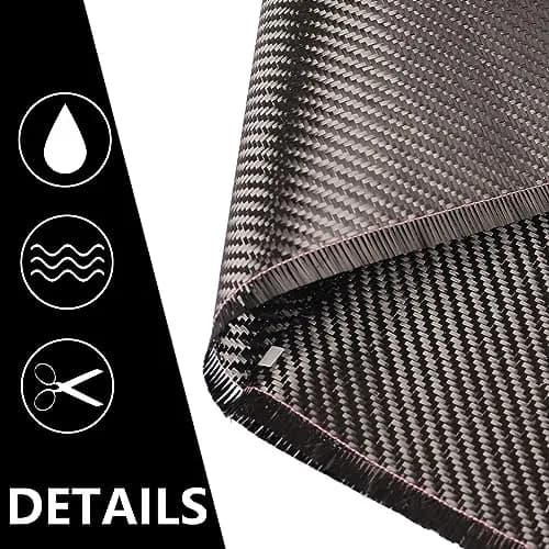 Caliwill Carbon Fiber Fabric Roll 3.28ft x 12” | High Strength, Low Density, Rust-Resistant thumbnail 3