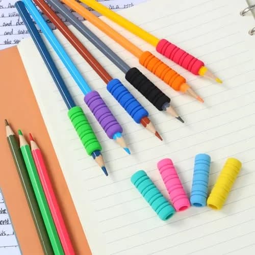 OSteed Foam Pencil Grips Bulk for Kids & Adults, 50 Pcs 10 Colors | Ergonomic Writing Aid for Proper Pencil Grasp thumbnail 6