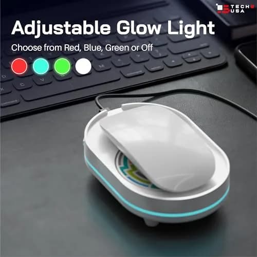 TECH8 USA Undetectable Mouse Mover Jiggler with Ambient Glow Ring and Hologram Disc | No Software Required thumbnail 7