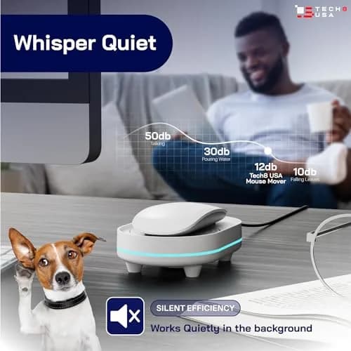 TECH8 USA Undetectable Mouse Mover Jiggler with Ambient Glow Ring and Hologram Disc | No Software Required thumbnail 8