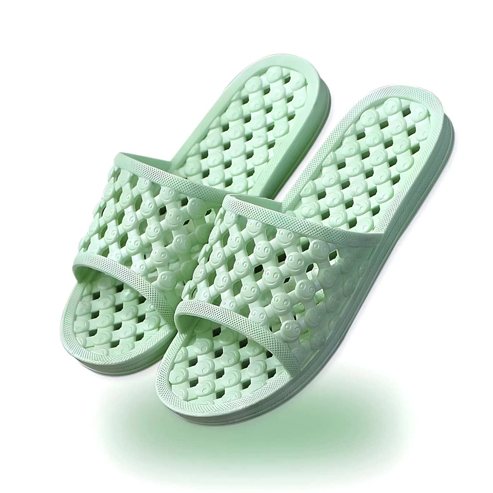 AYYDMY Quick Drying Shower Shoes for Men and Women | Black, US Men 8-10 / Women 9.5-10 — Green
