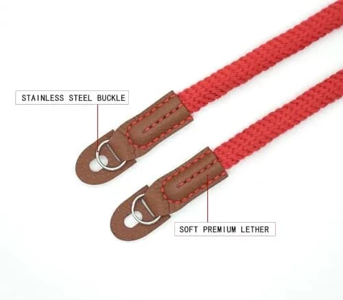 Eorefo Camera Rope Strap 100cm Soft Cotton | Vintage Neck Shoulder Belt for Mirrorless & DSLR Cameras thumbnail 3