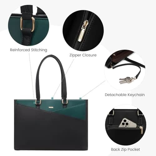 LOVEVOOK Laptop Tote Bag for Women, 39.37cm (15.6 Inch) | Chic Work & Travel Briefcase thumbnail 7