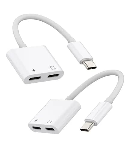 zoyuzan USB-C to Dual USB-C Audio & Charging Adapter 2-Pack | Supports PD 60W Fast Charging & Hi-Res Audio thumbnail 1