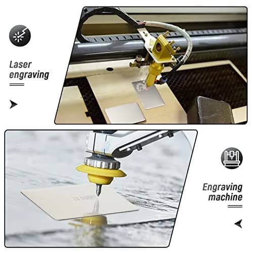 Yunsailing Stainless Steel Business Cards 86 x 54 mm | DIY Laser Engraving, 12 Pack thumbnail 5