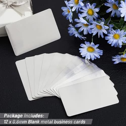Yunsailing Stainless Steel Business Cards 86 x 54 mm | DIY Laser Engraving, 12 Pack thumbnail 3