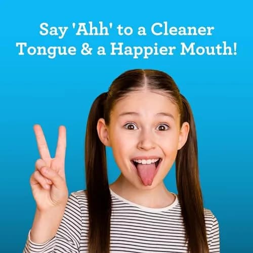 GuruNanda Kids Tongue Scraper 2-Pack | Stainless Steel, Travel Case, Kid-Friendly Design thumbnail 7