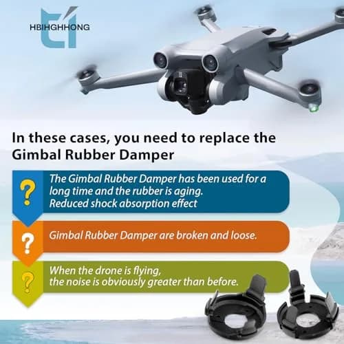 HBIHGHHONG Gimbal Shock Absorption Rubber Dampers for DJI Mini 3 Pro/Mini 3 with Repair Tools (Left & Right Rubber) thumbnail 3
