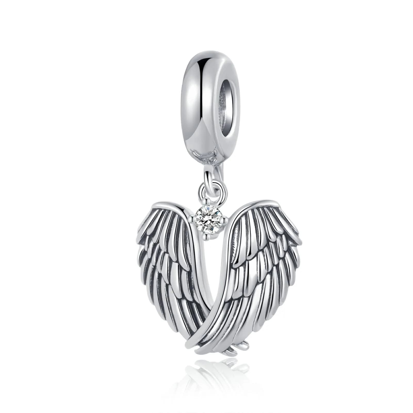 NARTGO Guardian Angel Wings Dangle Charm 4.5mm-5.0mm Hole | Compatible with Pandora Bracelets - main product image