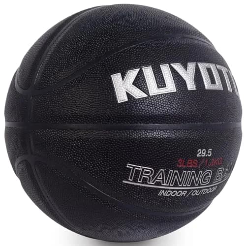 KUYOTQ 3lbs (1.36kg) Weighted Training Basketball Size 7 | Official Size Composite Leather Indoor/Outdoor thumbnail 2