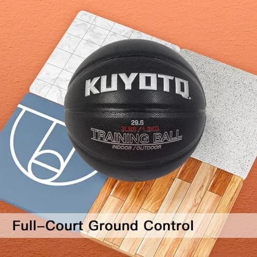 KUYOTQ 3lbs (1.36kg) Weighted Training Basketball Size 7 | Official Size Composite Leather Indoor/Outdoor thumbnail 3