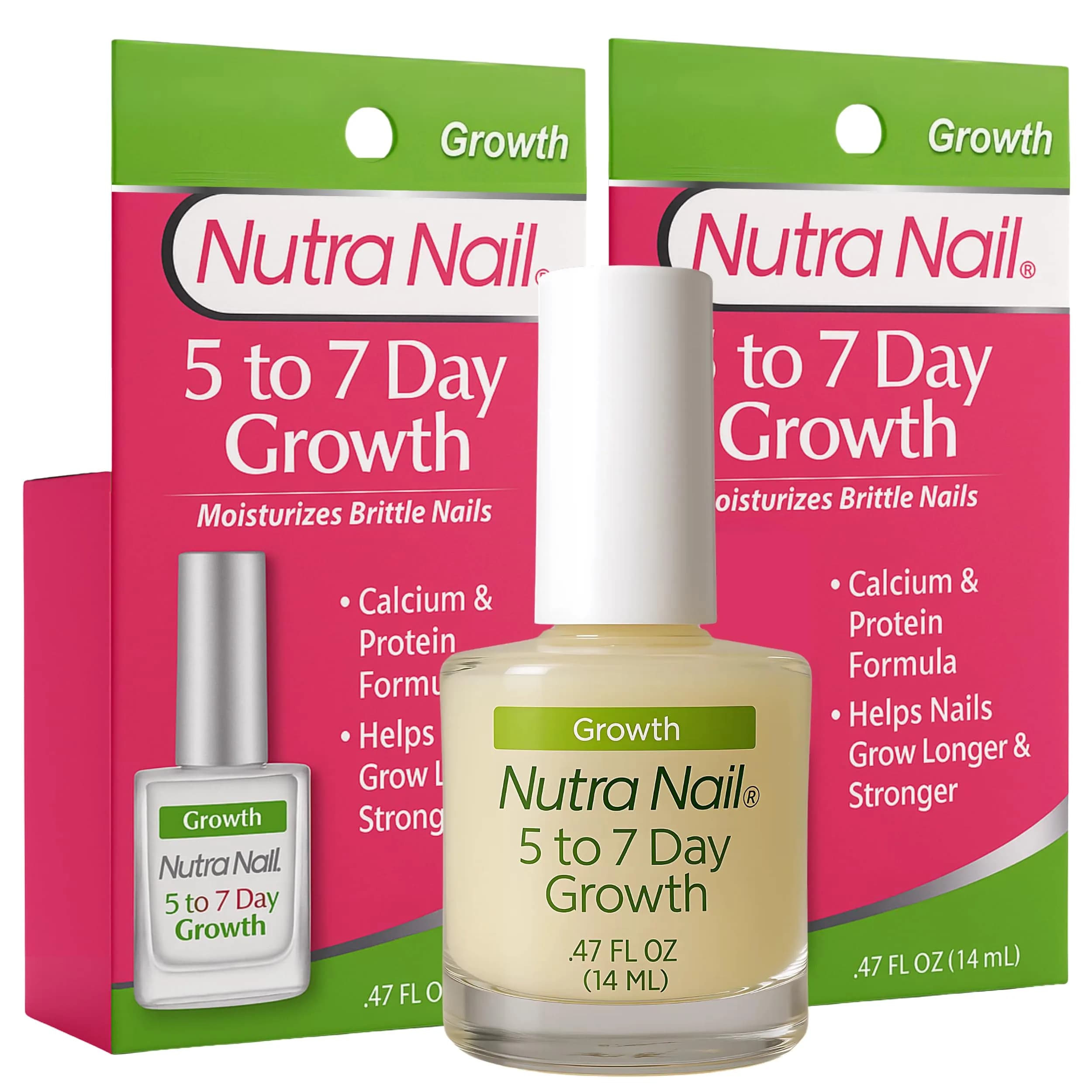 Nutra Nail 5 to 7 Day Growth Treatment Nail Strengthener 29.7ml (0.99 Fl Oz) | Repairs Brittle, Peeling, Cracked Nails - main product image