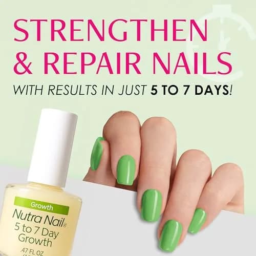 Nutra Nail 5 to 7 Day Growth Treatment Nail Strengthener 29.7ml (0.99 Fl Oz) | Repairs Brittle, Peeling, Cracked Nails thumbnail 2