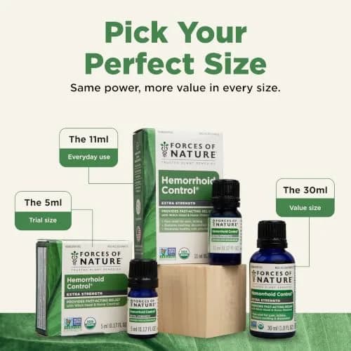 Forces of Nature Hemorrhoid Treatment Extra Strength 30ml | Fast Relief Oil for Acute & Chronic Hemorrhoids thumbnail 5