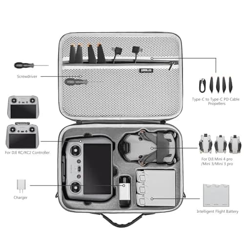 STARTRC Carrying Case for DJI Mini 4 Pro Accessories 25.3cm x 34cm x 9.7cm | Portable Travel Bag with Shoulder Strap thumbnail 2