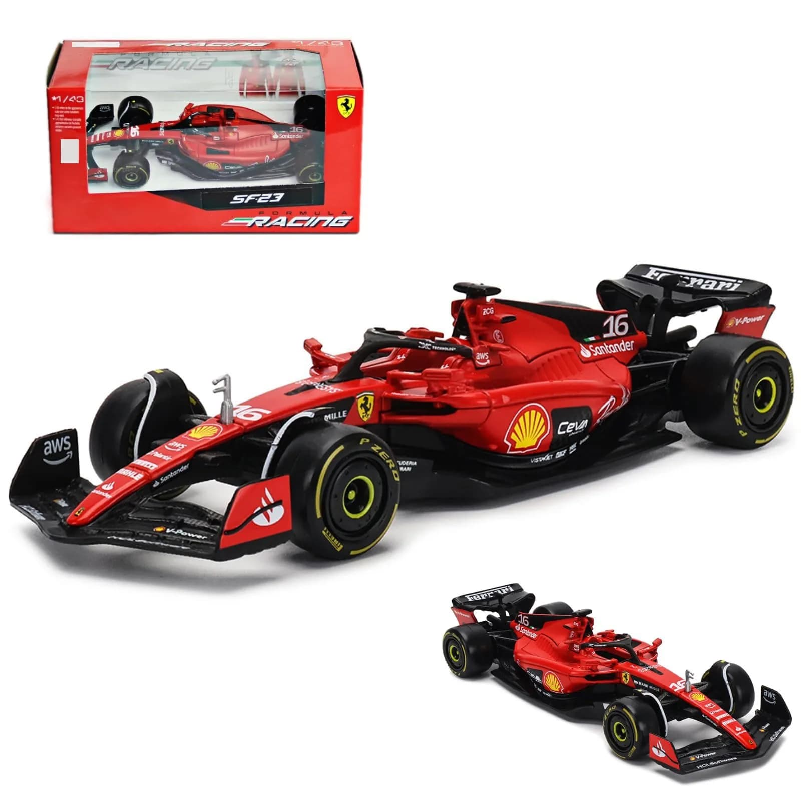 HTLNUZD 1:43 SF23 Alloy Racing Car for Ferrari | Diecast Model Collectible - main product image