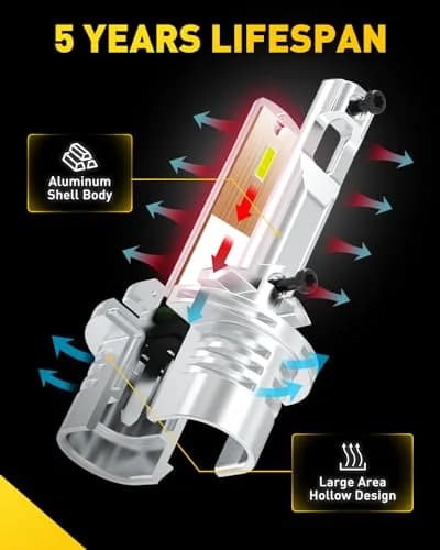 AUXITO 880 LED Fog Light Bulb 156 g (5.5 oz) Pack of 2 | 6500K Cool White, 16,000LM Super Brightness thumbnail 5