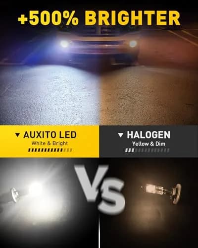AUXITO 880 LED Fog Light Bulb 156 g (5.5 oz) Pack of 2 | 6500K Cool White, 16,000LM Super Brightness thumbnail 2