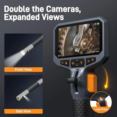 Teslong Articulating Borescope Dual Lens Endoscope 1.5m (5ft) | 4.5-inch IPS Screen, 1MP HD, 32GB Card thumbnail 3