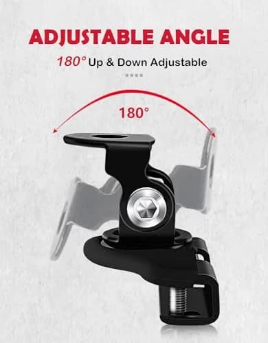 NORTHYUN Black LED Hood Mounts (2-Pack) | Universal Stainless Steel Clamp Lights for Trucks, SUVs, Vans thumbnail 5