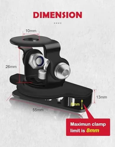 NORTHYUN Black LED Hood Mounts (2-Pack) | Universal Stainless Steel Clamp Lights for Trucks, SUVs, Vans thumbnail 7