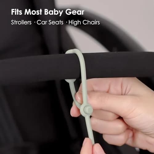 Andy Bear Silicone Toy Straps for Babies, Toddlers & Strollers | 4-Pack Blush thumbnail 6