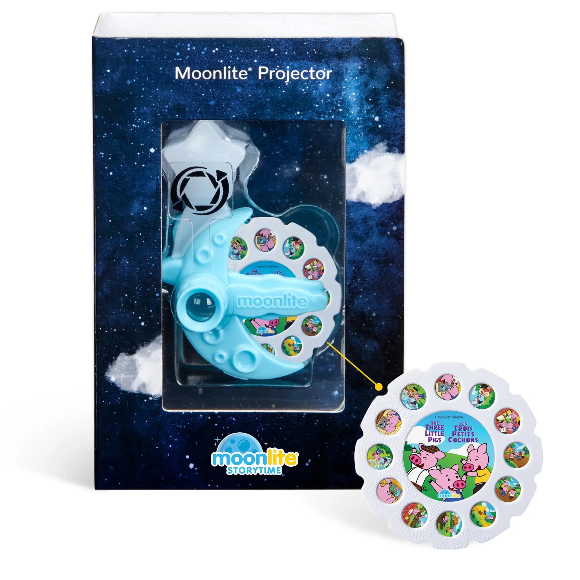 Moonlite Storytime Projector + The Three Little Pigs Single Story | Interactive Learning Toy for Ages 2-6