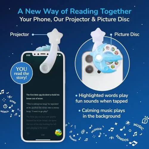 Moonlite Storytime Projector + The Three Little Pigs Single Story | Interactive Learning Toy for Ages 2-6 thumbnail 3