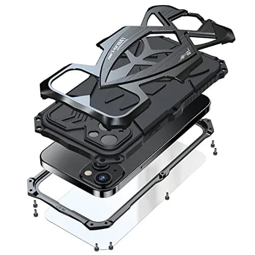 Lunivop Heavy Duty Metal Case for iPhone 15 Pro Max 6.7'' | Military Grade Armor thumbnail 1