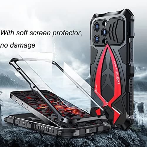 Lunivop Heavy Duty Metal Case for iPhone 15 Pro Max 6.7'' | Military Grade Armor & Drop Protection thumbnail 4