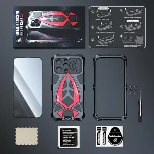 Lunivop Heavy Duty Metal Case for iPhone 15 Pro Max 6.7'' | Military Grade Armor & Drop Protection thumbnail 2