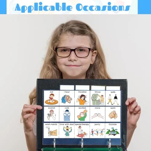 Resurhang 162 Cartoon Communication Book Autism Speech Binder 21x14.8cm | Visual & Engaging Communication Tool thumbnail 4