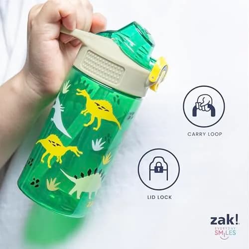Zak Designs Bluey Sage 16oz (473ml) Leak-Proof Straw Kids Water Bottle | BPA-Free PP Plastic thumbnail 5